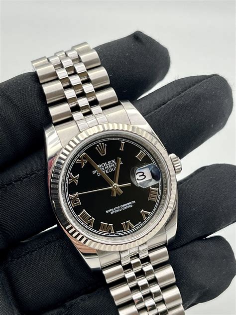 nero rolex datejust numeri romani|rolex datejust 36 mm.